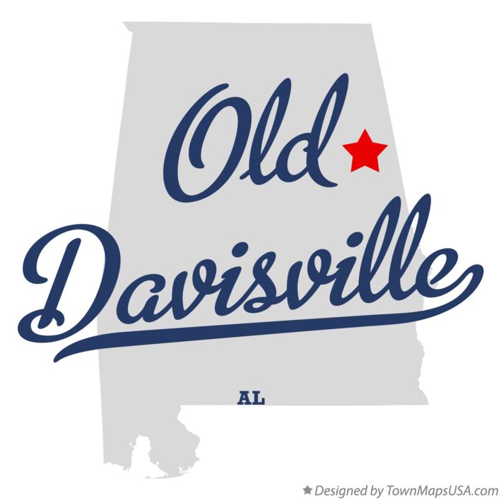 Map of Old Davisville Alabama AL
