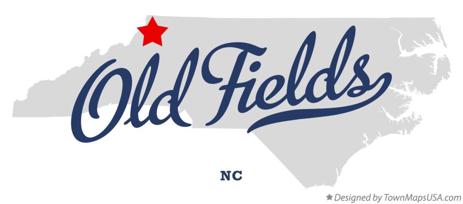 Map of Old Fields North Carolina NC