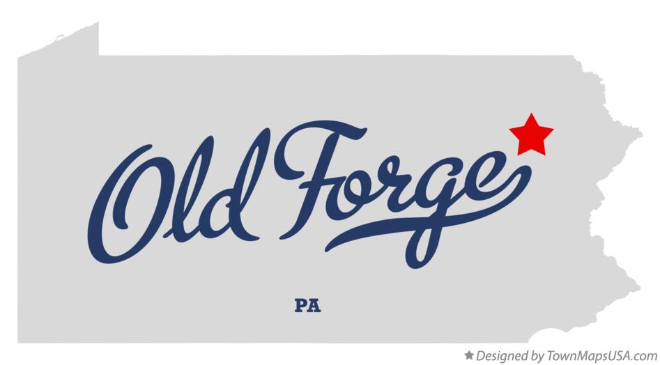 Map of Old Forge Pennsylvania PA