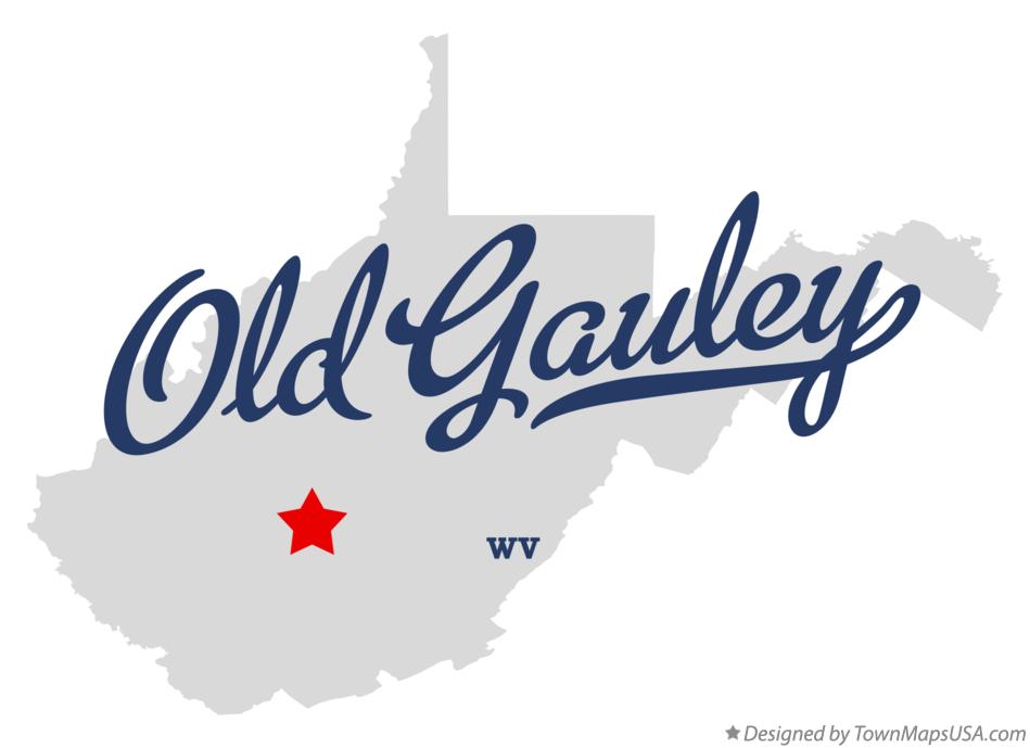 Map of Old Gauley West Virginia WV