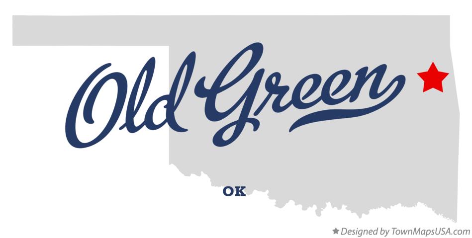 Map of Old Green Oklahoma OK