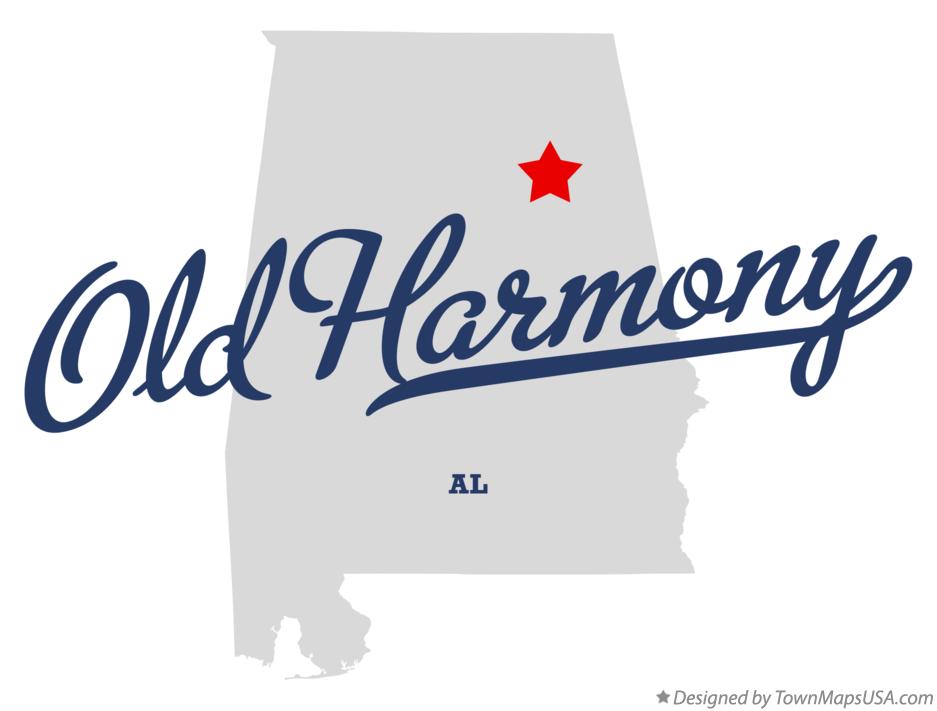 Map of Old Harmony Alabama AL