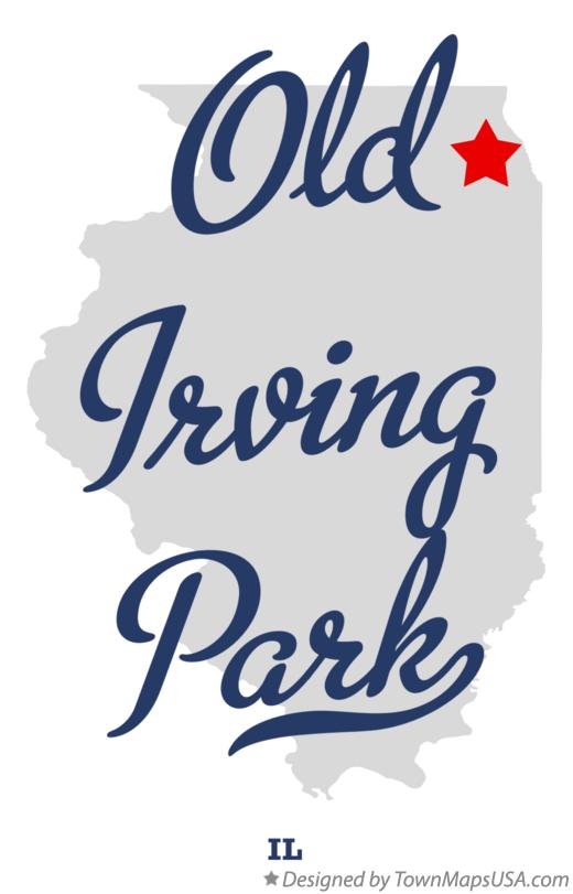 Map of Old Irving Park Illinois IL