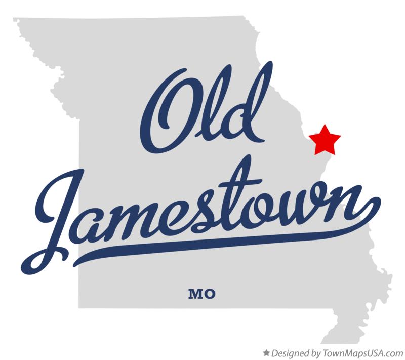 Map of Old Jamestown Missouri MO