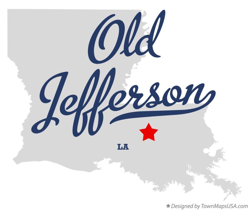 Map of Old Jefferson Louisiana LA
