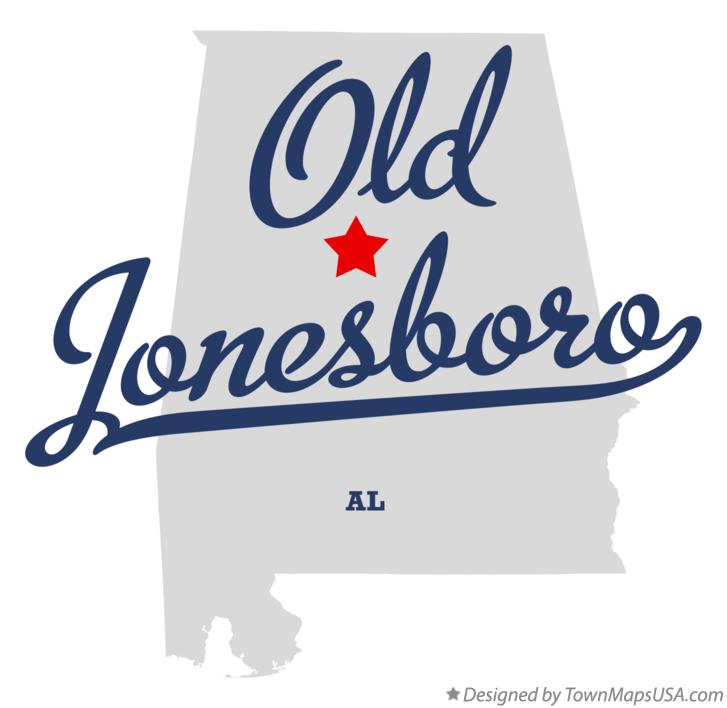 Map of Old Jonesboro Alabama AL