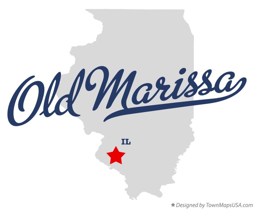 Map of Old Marissa Illinois IL