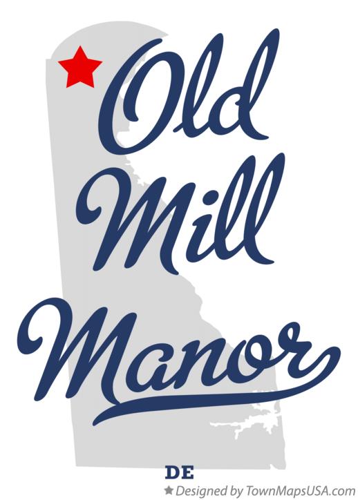 Map of Old Mill Manor Delaware DE
