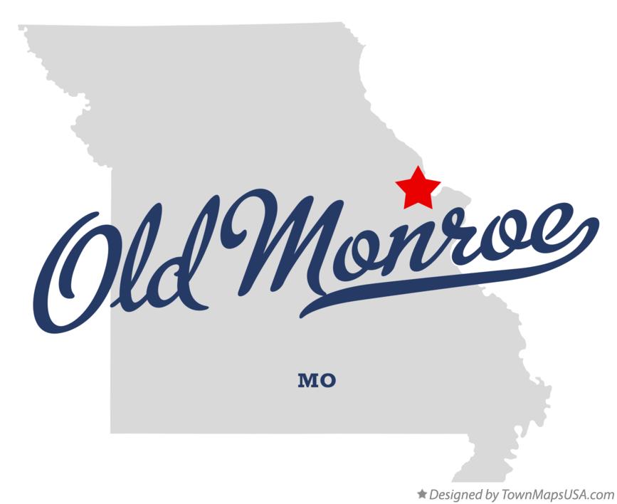 Map of Old Monroe Missouri MO