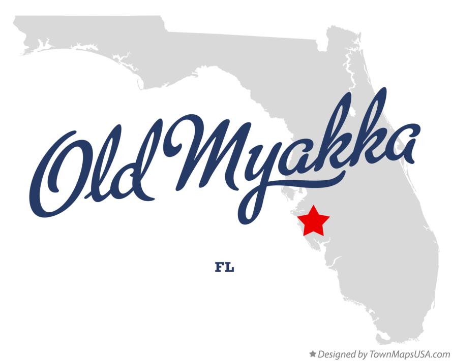 Map of Old Myakka Florida FL