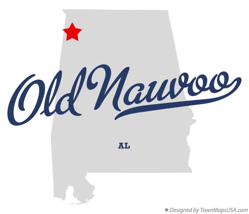 Map of Old Nauvoo Alabama AL
