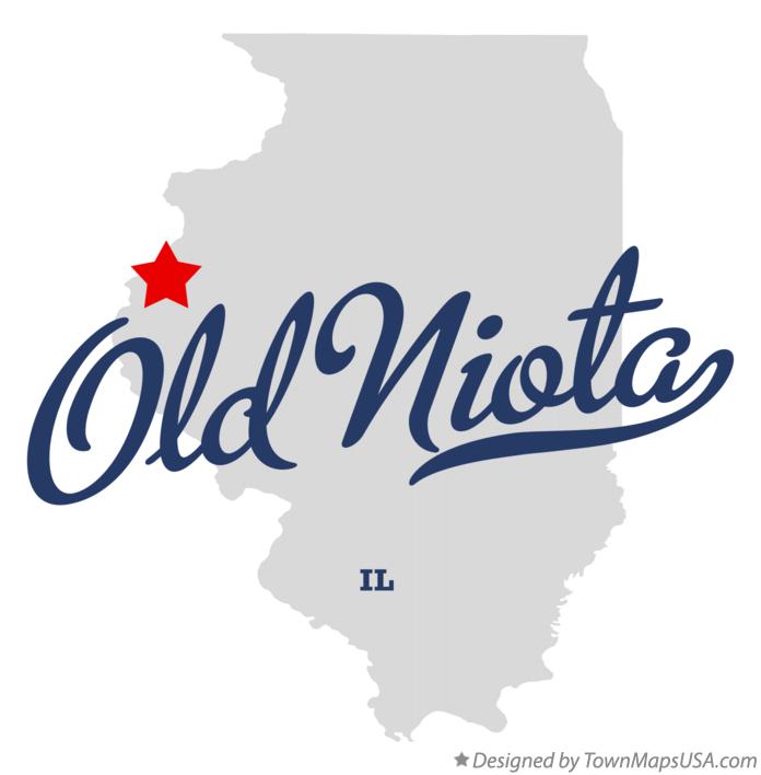 Map of Old Niota Illinois IL