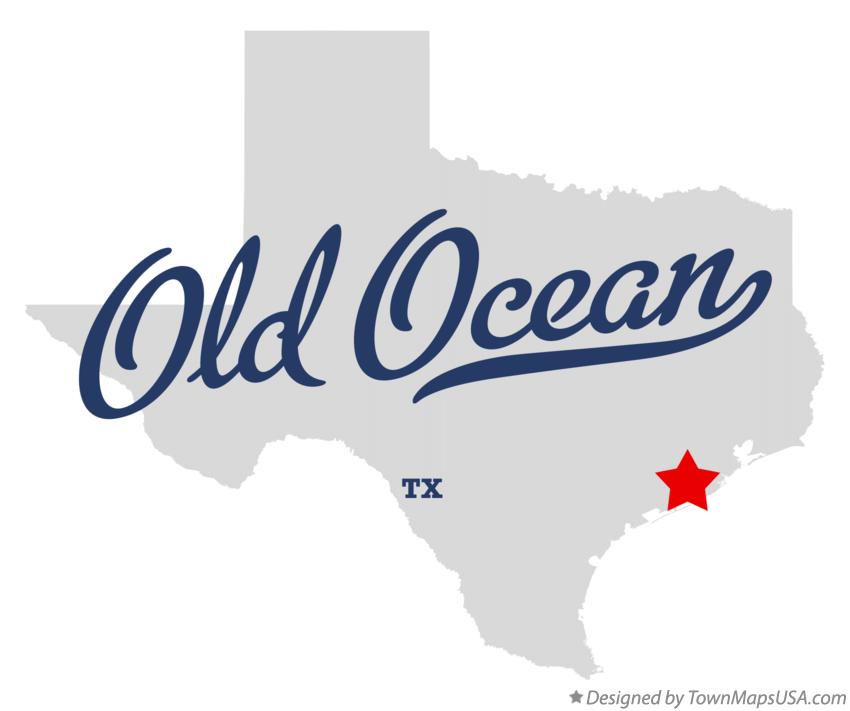 Map of Old Ocean Texas TX