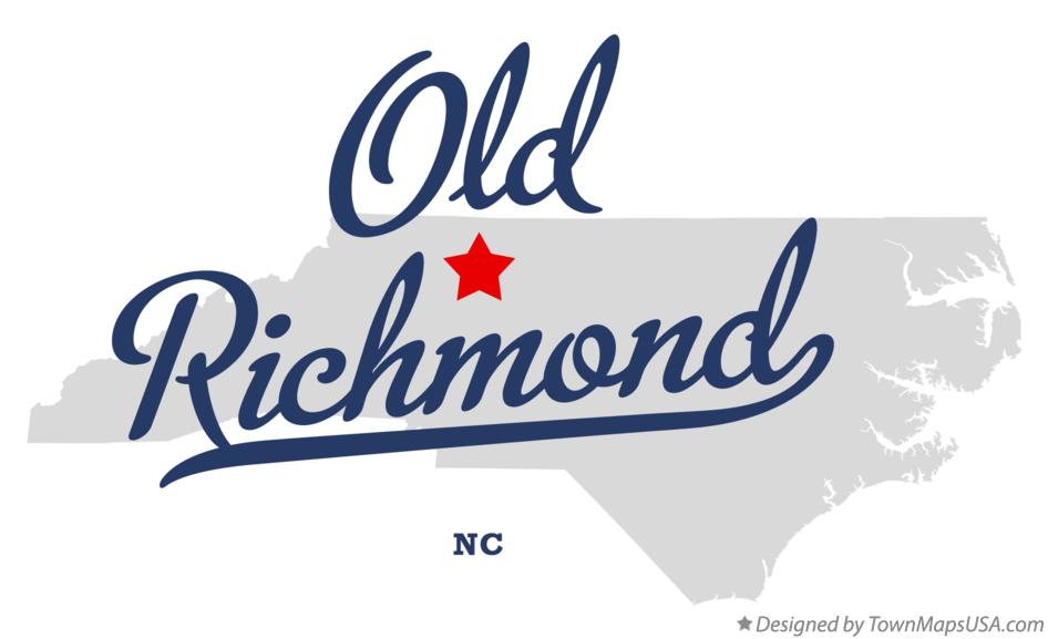 Map of Old Richmond North Carolina NC