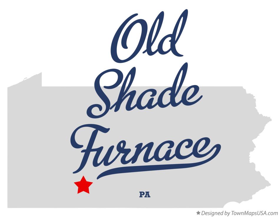 Map of Old Shade Furnace Pennsylvania PA