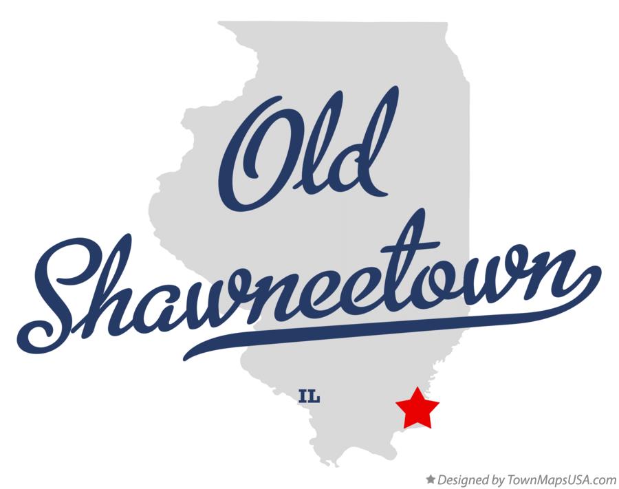 Map of Old Shawneetown Illinois IL