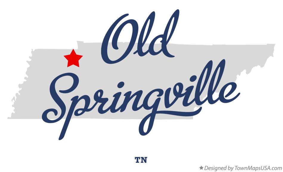 Map of Old Springville Tennessee TN