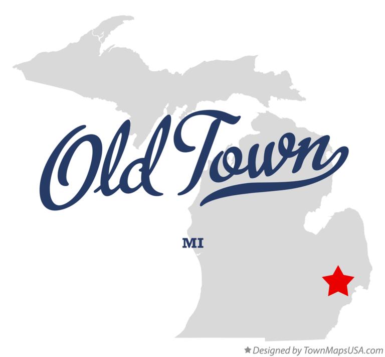 Map of Old Town Michigan MI