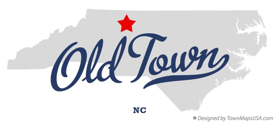 Map of Old Town North Carolina NC