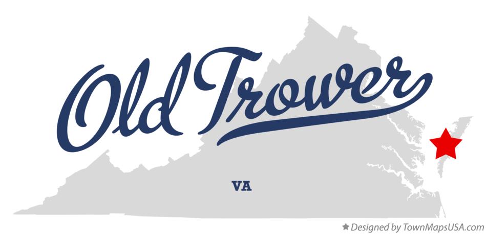 Map of Old Trower Virginia VA