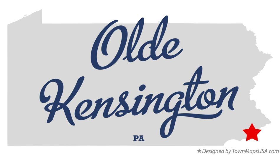 Map of Olde Kensington Pennsylvania PA