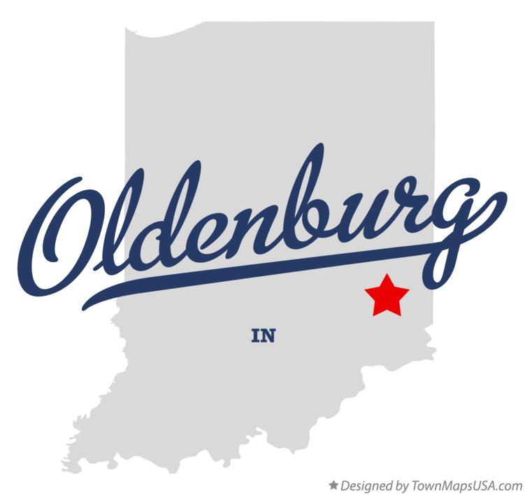 Map of Oldenburg Indiana IN