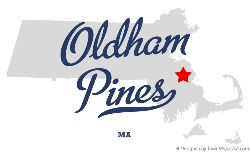 Map of Oldham Pines Massachusetts MA