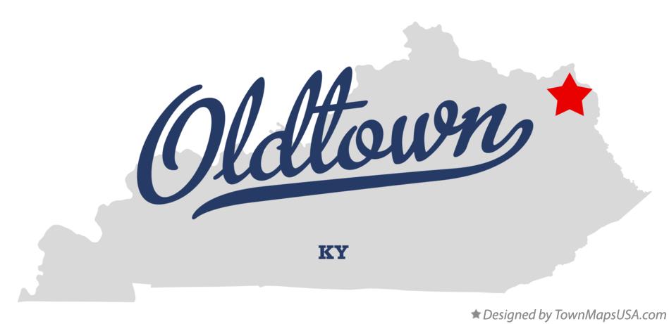 Map of Oldtown Kentucky KY