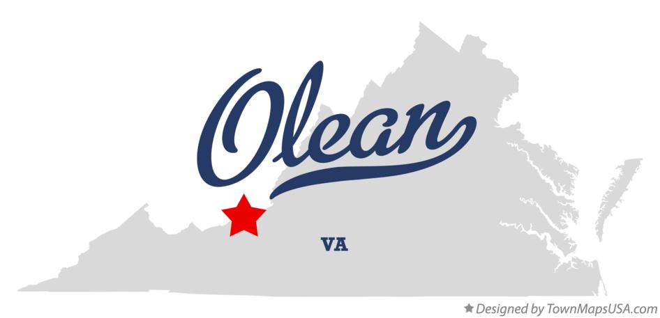 Map of Olean Virginia VA