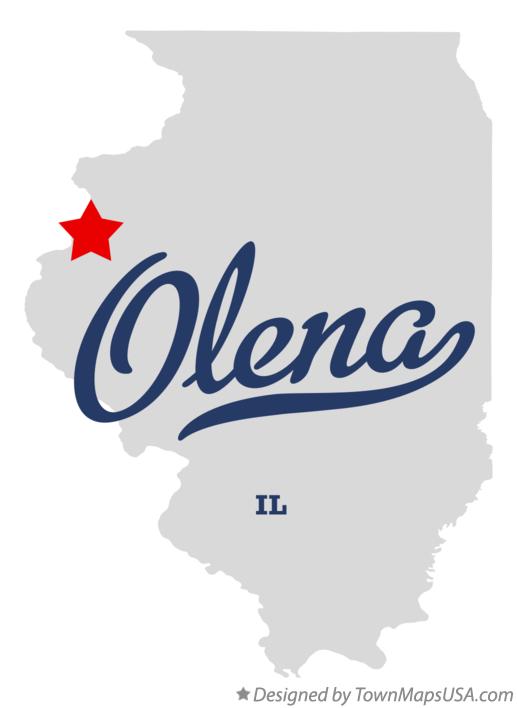 Map of Olena Illinois IL