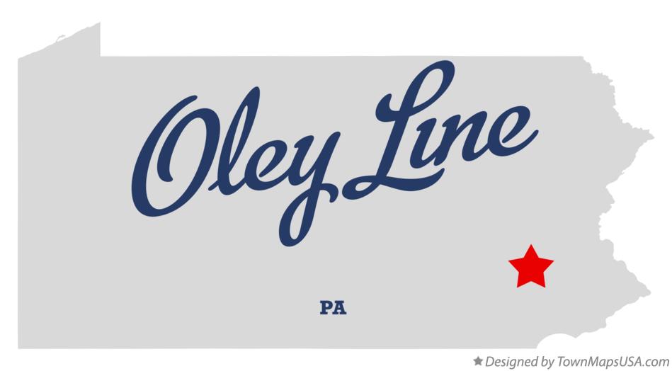 Map of Oley Line Pennsylvania PA