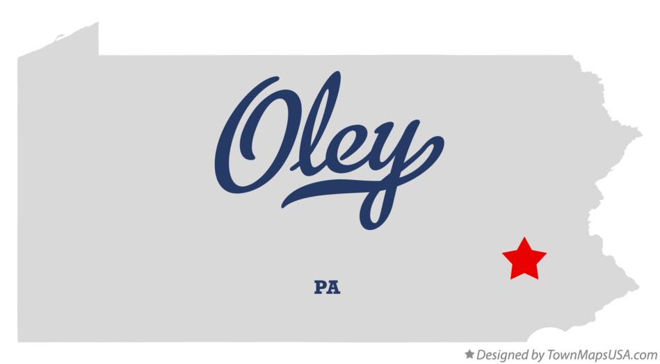 Map of Oley Pennsylvania PA