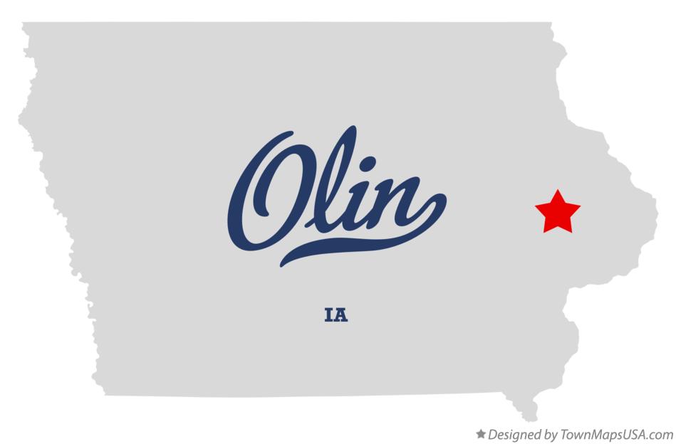Map of Olin Iowa IA