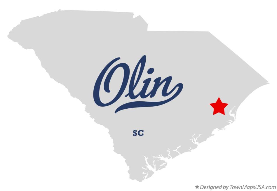 Map of Olin South Carolina SC