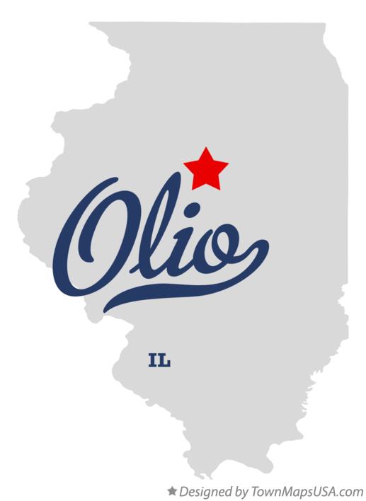 Map of Olio Illinois IL