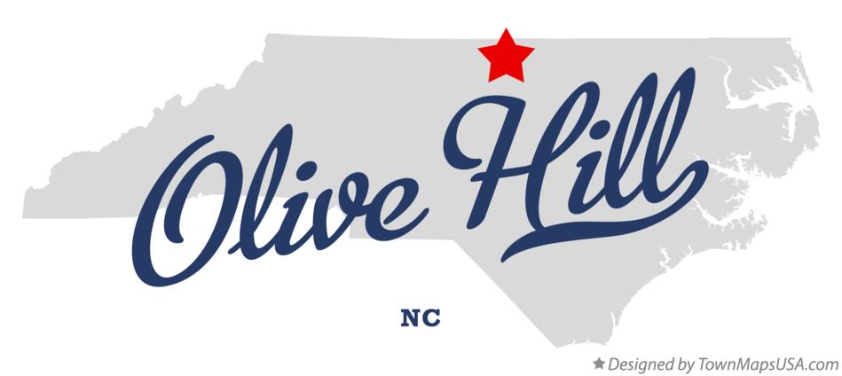 Map of Olive Hill North Carolina NC