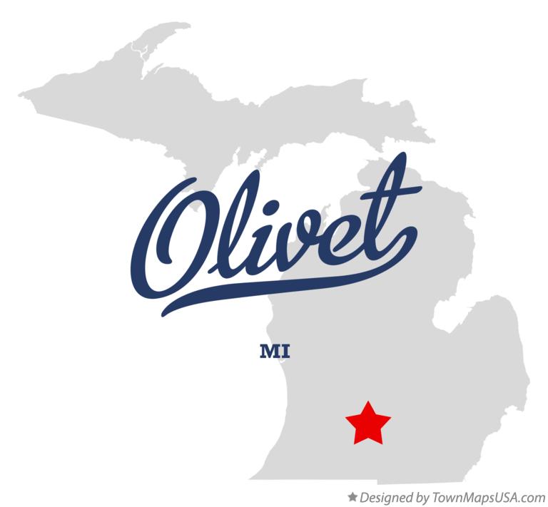 Map of Olivet Michigan MI