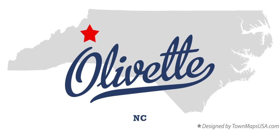 Map of Olivette North Carolina NC