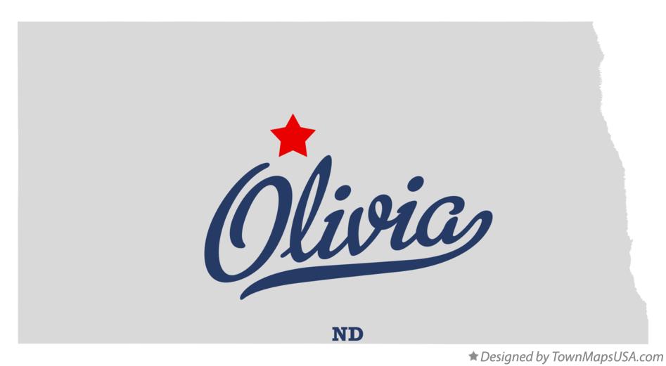 Map of Olivia North Dakota ND