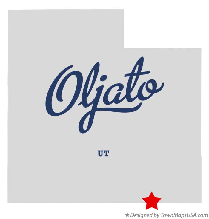 Map of Oljato Utah UT