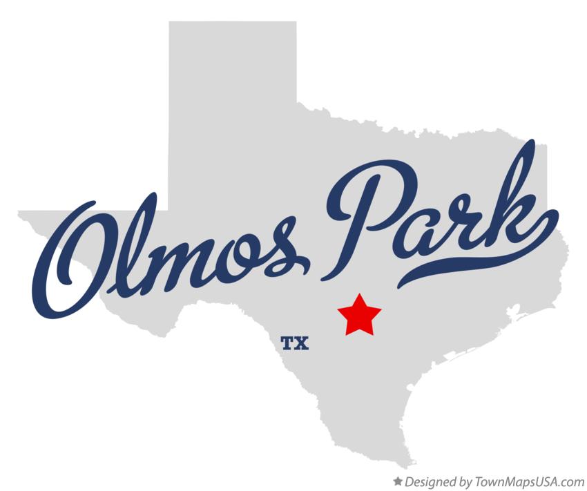 Map of Olmos Park Texas TX