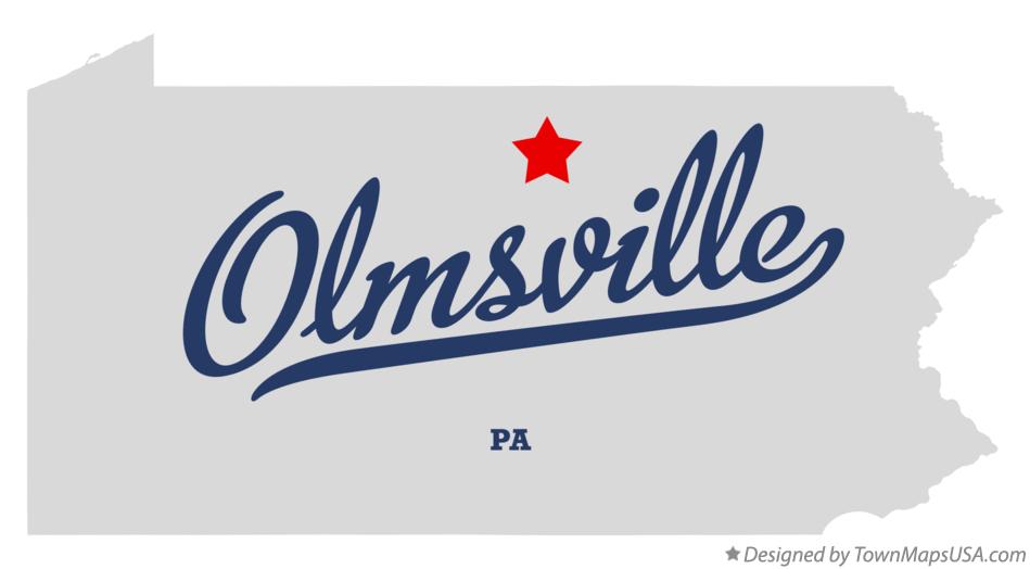 Map of Olmsville Pennsylvania PA