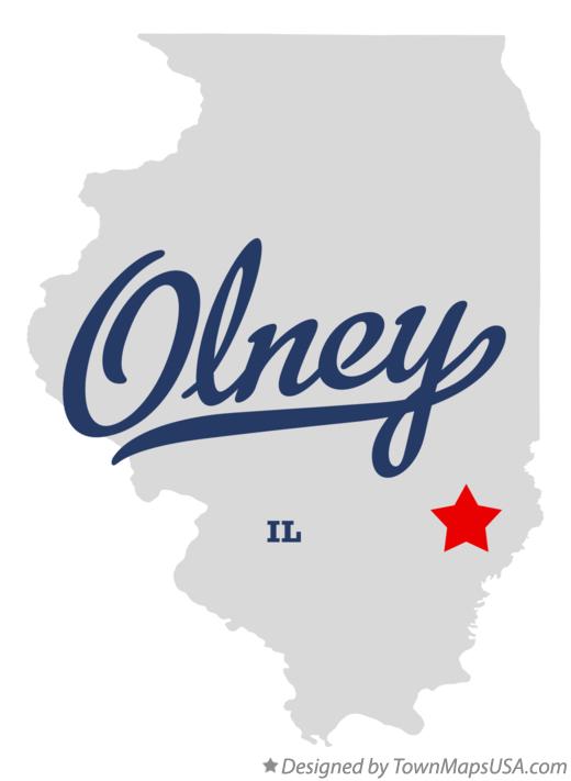 Map of Olney Illinois IL