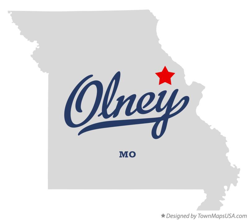 Map of Olney Missouri MO