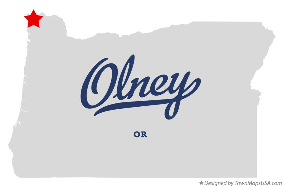 Map of Olney Oregon OR