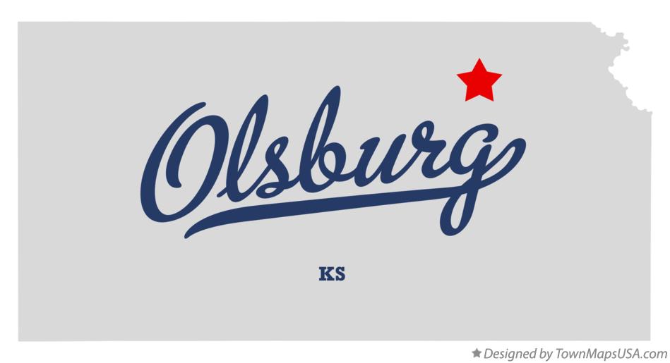 Map of Olsburg Kansas KS