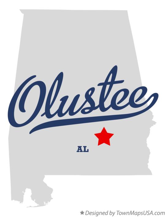 Map of Olustee Alabama AL
