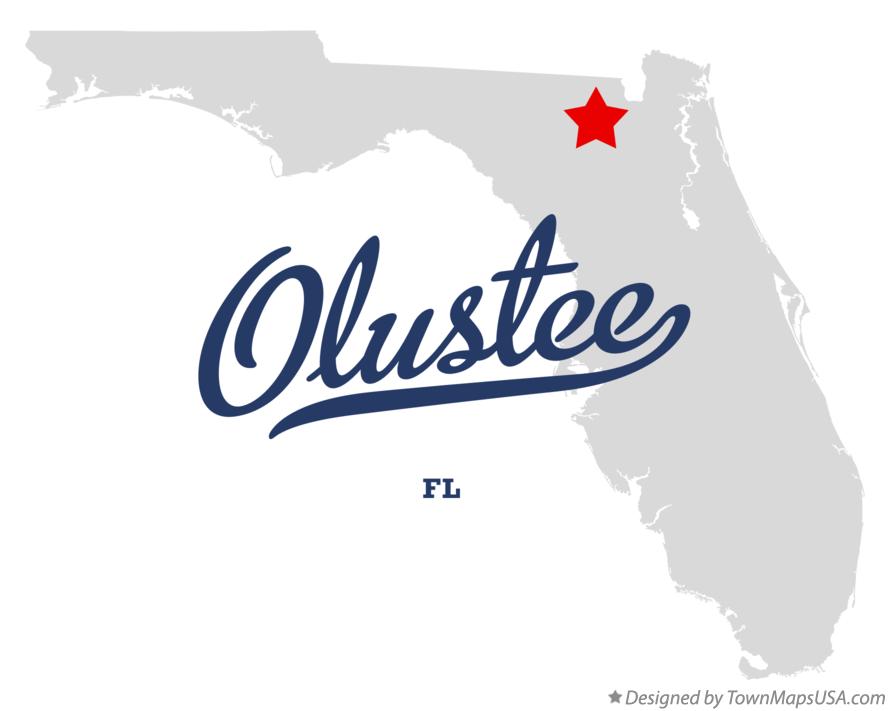 Map of Olustee Florida FL