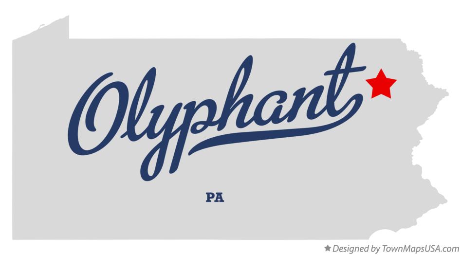 Map of Olyphant Pennsylvania PA