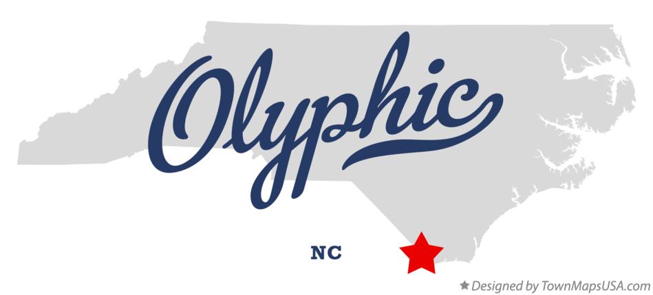 Map of Olyphic North Carolina NC